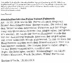 Abschlußbericht über über den Fall Tolbert Falmouth
